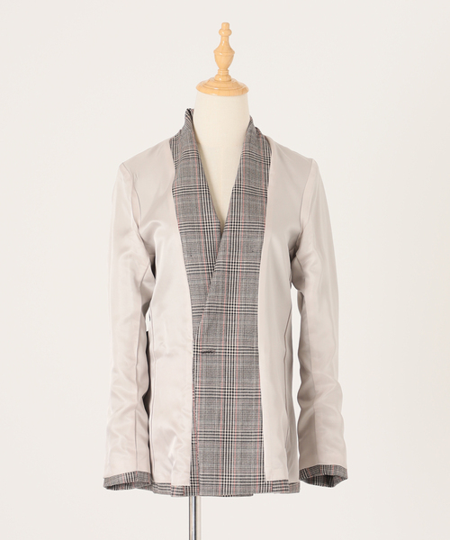 グレンチェック W前ジャケット（テーラードジャケット）｜IENA（イエナ
