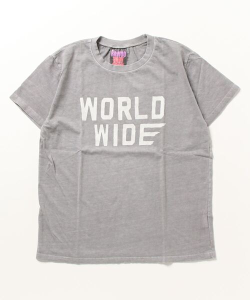 ムラサキスポーツ(ムラサキスポーツ)の「【ムラサキスポーツ限定】KOREA/コリア 半袖Tシャツ VARY COON WORLD WIDE K-APMLUXE501-1(Tシャツ/カットソー・レディース・ピンク/ブラック/ホワイト/グリーン/グレー・FREE)」の1枚目の写真