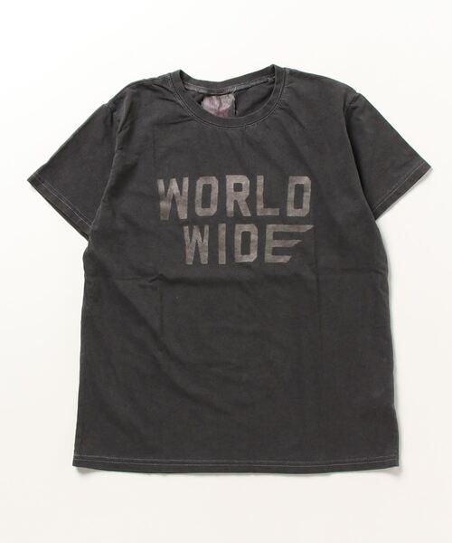 ムラサキスポーツ(ムラサキスポーツ)の「【ムラサキスポーツ限定】KOREA/コリア 半袖Tシャツ VARY COON WORLD WIDE K-APMLUXE501-1(Tシャツ/カットソー・レディース・ピンク/ブラック/ホワイト/グリーン/グレー・FREE)」の3枚目の写真