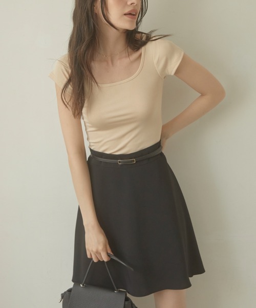 ACYM（アシーム）の「Round cut mini Tシャツ（Tシャツ/カットソー・レディース・ホワイト/ベージュ/ブラック・FREE）」の21枚目の写真