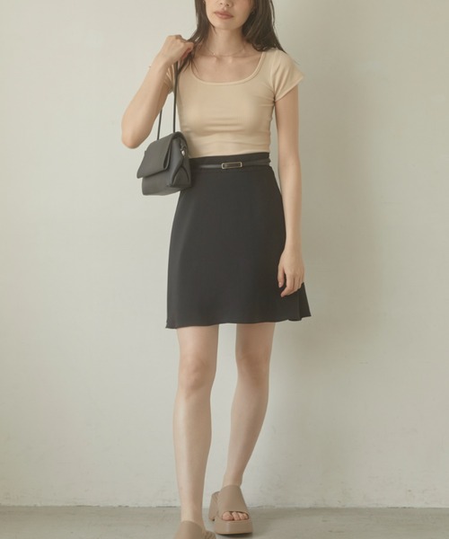 ACYM（アシーム）の「Round cut mini Tシャツ（Tシャツ/カットソー・レディース・ホワイト/ベージュ/ブラック・FREE）」の22枚目の写真