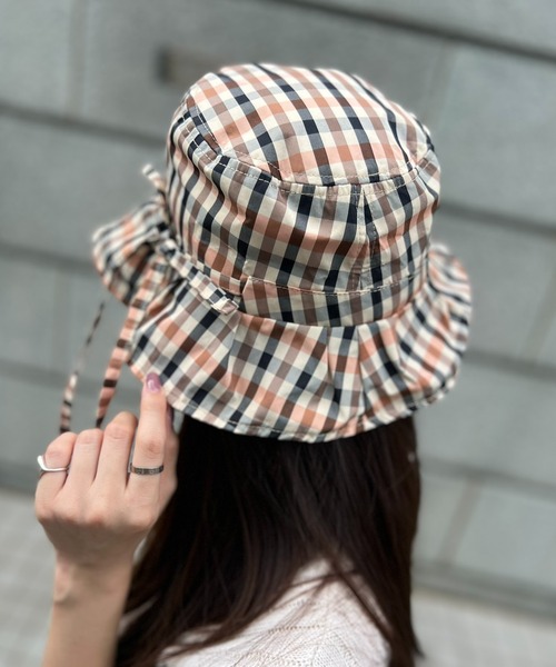 Casselini（キャセリーニ）の「【Casselini】リボンハット 224-110704（ハット・レディース・グリーン/ブラウン/オレンジ/ブルー/ブラック・FREE）」の7枚目の写真