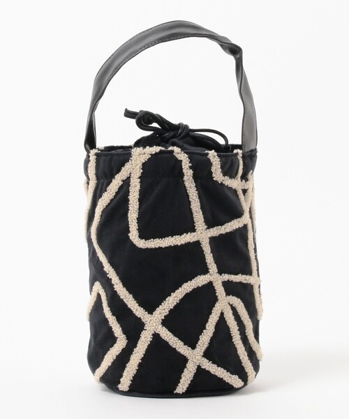 Ray BEAMS（レイビームス）の「beej × Ray BEAMS / 別注 Velour ミニ  バッグ（トートバッグ・レディース・ブラック/ブラウン・ONE SIZE）」の7枚目の写真