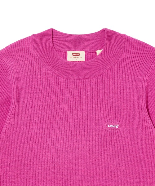Levi's(リーバイス)の「Levi's/リーバイス クルーネック リブニット ピンク ROSE VIOLET(ニット/セーター・レディース・レッド・XS/S/M/L)」の4枚目の写真