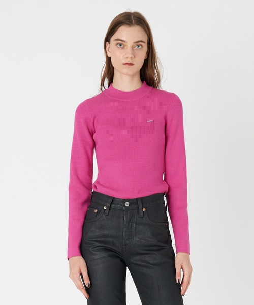 Levi's(リーバイス)の「Levi's/リーバイス クルーネック リブニット ピンク ROSE VIOLET(ニット/セーター・レディース・レッド・XS/S/M/L)」の14枚目の写真