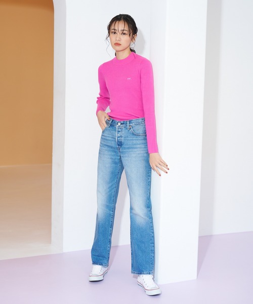 Levi's(リーバイス)の「Levi's/リーバイス クルーネック リブニット ピンク ROSE VIOLET(ニット/セーター・レディース・レッド・XS/S/M/L)」の11枚目の写真