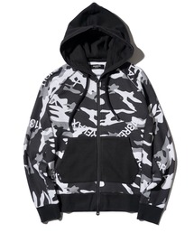 1piu1uguale3 RELAX | 【1PIU1UGUALE3 RELAX】Super heavy Camo hoodie / ヘビーウェイトカモフラージュ柄ジップパーカー(パーカー)