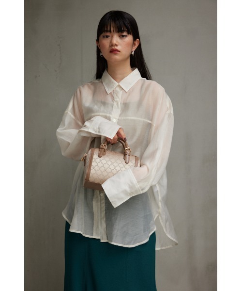 AZUL by moussy（アズールバイマウジー）の「モノグラム柄ボストンバッグ（ハンドバッグ・レディース・ブラック/アイボリー/ブラウン・FREE）」の13枚目の写真