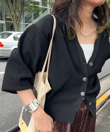 SHENERY | ポリエステルリブニットカーディガン(カーディガン/ボレロ)