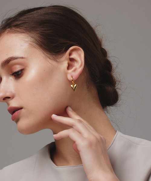 CENE(セネ)の「【CENE】セネ/ラインハートフープイヤリング(イヤリング・レディース・ゴールド/シルバー・FREE)」の5枚目の写真