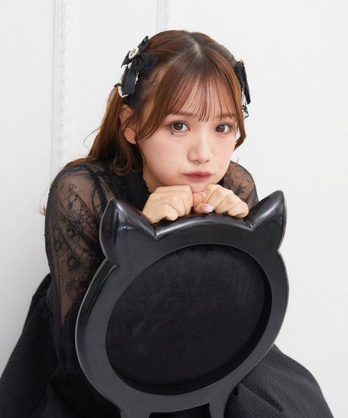 ROJITA(ロジータ)の「レースレイヤードパールチェーンヘアクリップSET(バレッタ/ヘアクリップ・レディース・パープル/ブラック/ピンク/ホワイト・FREE)」の8枚目の写真