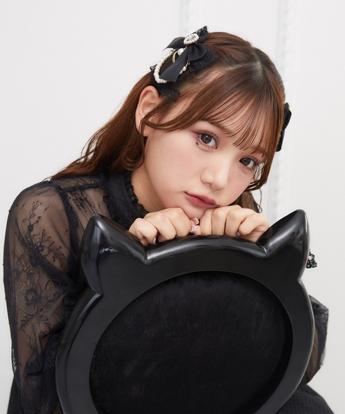 ROJITA(ロジータ)の「レースレイヤードパールチェーンヘアクリップSET(バレッタ/ヘアクリップ・レディース・パープル/ブラック/ピンク/ホワイト・FREE)」の19枚目の写真