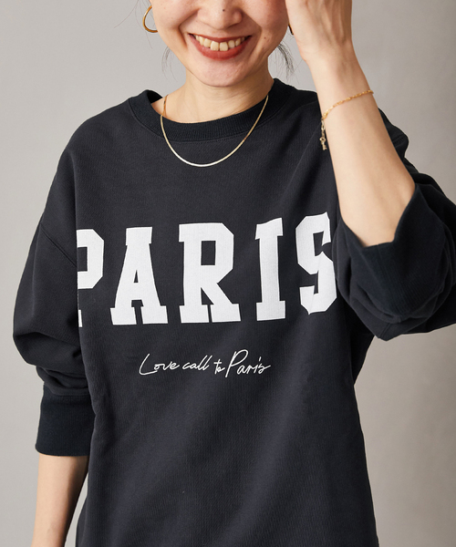 VERMEIL par iena(ヴェルメイユパーイエナ)の「《追加》PARIS ロゴスエット(スウェット・レディース・ネイビー・FREE)」の16枚目の写真