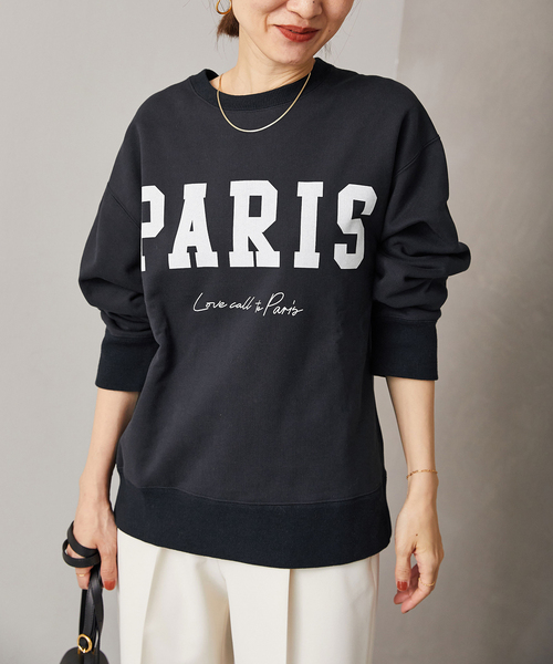 VERMEIL par iena(ヴェルメイユパーイエナ)の「《追加》PARIS ロゴスエット(スウェット・レディース・ネイビー・FREE)」の18枚目の写真