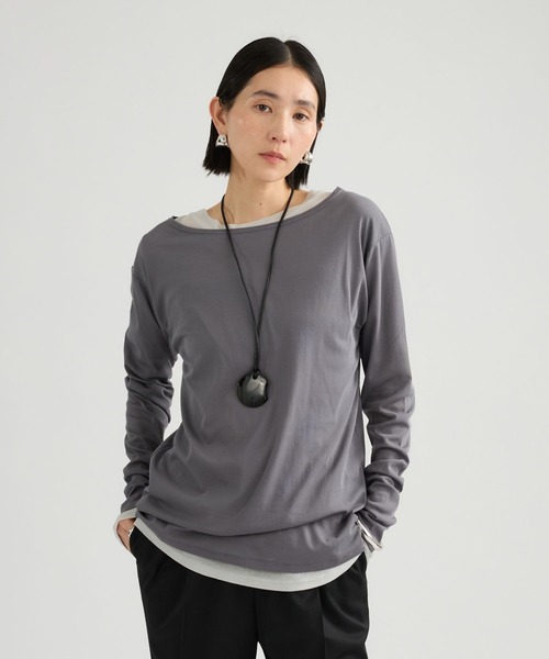Chaos（カオス）の「Chaos(カオス)/ソフィアTシャツ（Tシャツ/カットソー・レディース・グレー/ブラック/ホワイト/サックスブルー・FREE）」の21枚目の写真