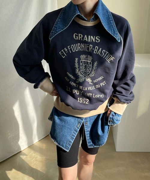 ANOTHER S（アナザーエス）の「デニムワイドカラーシャツ（シャツ/ブラウス・レディース・ブルー・FREE）」の6枚目の写真