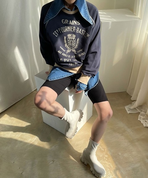 ANOTHER S（アナザーエス）の「デニムワイドカラーシャツ（シャツ/ブラウス・レディース・ブルー・FREE）」の7枚目の写真