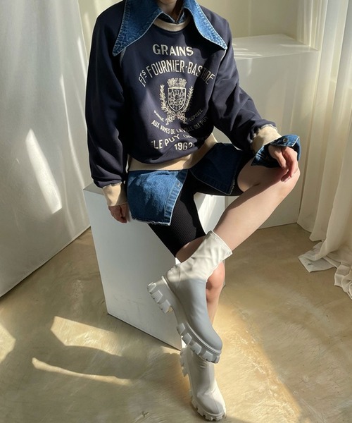 ANOTHER S（アナザーエス）の「デニムワイドカラーシャツ（シャツ/ブラウス・レディース・ブルー・FREE）」の8枚目の写真