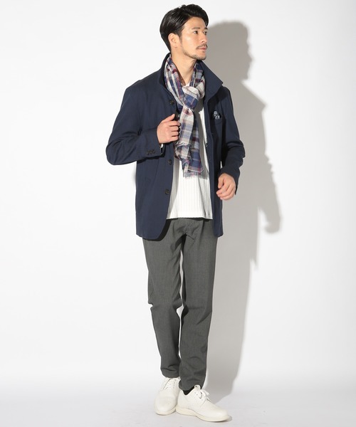 UNION STATION（ユニオンステーション）の「チェックストール（バンダナ/スカーフ・メンズ・ベージュ/ネイビー/レッド・FREE）」の5枚目の写真