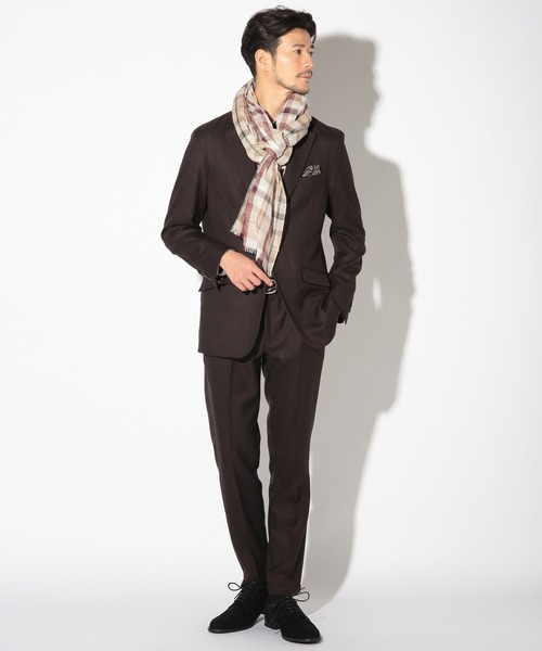 UNION STATION（ユニオンステーション）の「チェックストール（バンダナ/スカーフ・メンズ・ベージュ/ネイビー/レッド・FREE）」の8枚目の写真