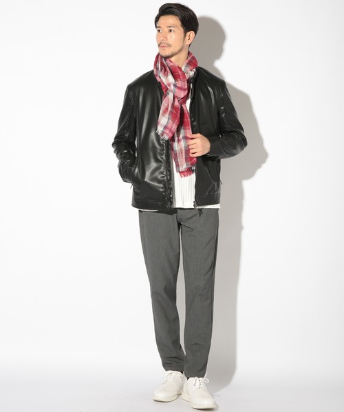 UNION STATION（ユニオンステーション）の「チェックストール（バンダナ/スカーフ・メンズ・ベージュ/ネイビー/レッド・FREE）」の12枚目の写真