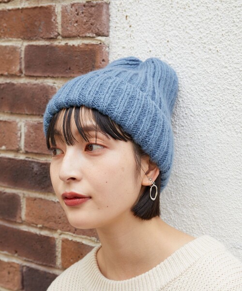 FREAK'S STORE（フリークスストア）の「限定展開　カラー ニット帽（ニットキャップ/ビーニー・レディース・ブラック/オフホワイト/ブルー/イエロー・ONE SIZE）」の8枚目の写真