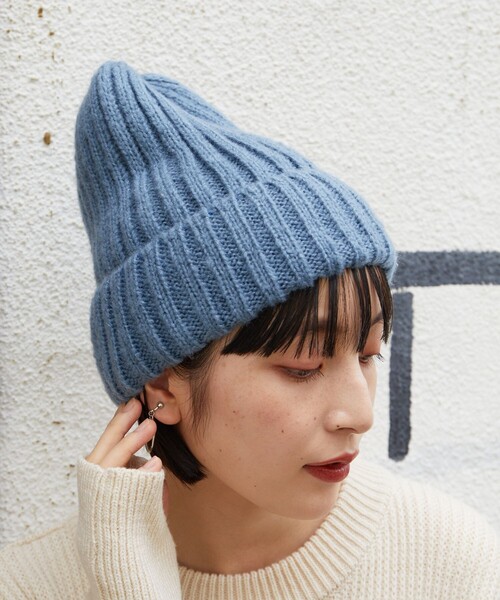 FREAK'S STORE（フリークスストア）の「限定展開　カラー ニット帽（ニットキャップ/ビーニー・レディース・ブラック/オフホワイト/ブルー/イエロー・ONE SIZE）」の10枚目の写真