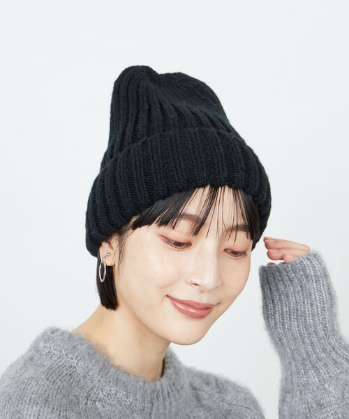 FREAK'S STORE（フリークスストア）の「限定展開　カラー ニット帽（ニットキャップ/ビーニー・レディース・ブラック/オフホワイト/ブルー/イエロー・ONE SIZE）」の20枚目の写真