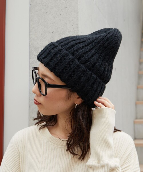 FREAK'S STORE（フリークスストア）の「限定展開　カラー ニット帽（ニットキャップ/ビーニー・レディース・ブラック/オフホワイト/ブルー/イエロー・ONE SIZE）」の21枚目の写真