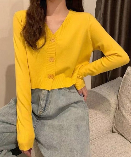 11 color ビッグボタンニットカーディガン（カーディガン/ボレロ