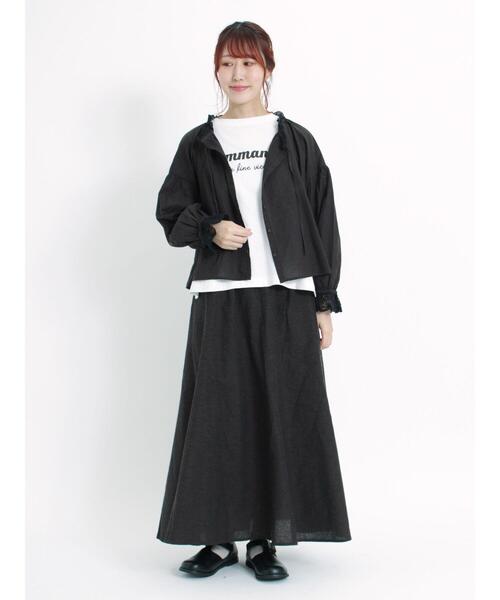 Samansa Mos2（サマンサ モスモス）の「レースリボンブラウス（シャツ/ブラウス・レディース・キナリ/チャコールグレー/ネイビー・F）」の18枚目の写真