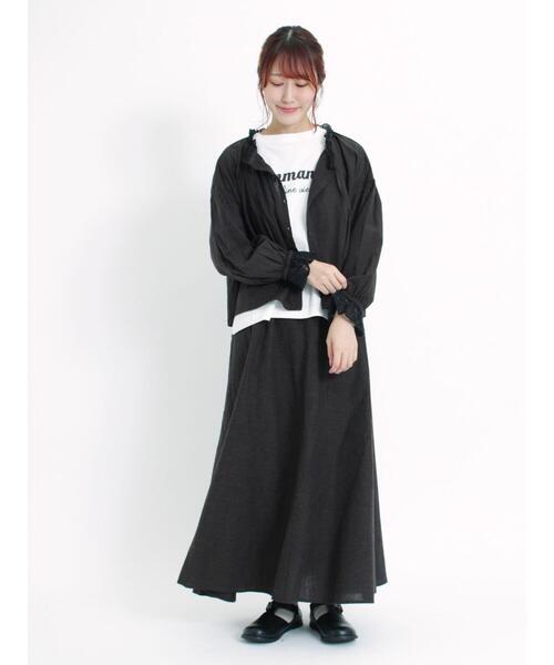 Samansa Mos2（サマンサ モスモス）の「レースリボンブラウス（シャツ/ブラウス・レディース・キナリ/チャコールグレー/ネイビー・F）」の22枚目の写真