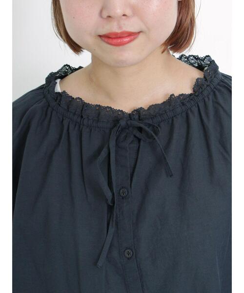Samansa Mos2（サマンサ モスモス）の「レースリボンブラウス（シャツ/ブラウス・レディース・キナリ/チャコールグレー/ネイビー・F）」の19枚目の写真