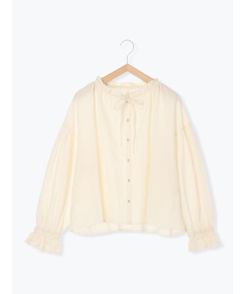 Samansa Mos2（サマンサ モスモス）の「レースリボンブラウス（シャツ/ブラウス・レディース・キナリ/チャコールグレー/ネイビー・F）」の11枚目の写真