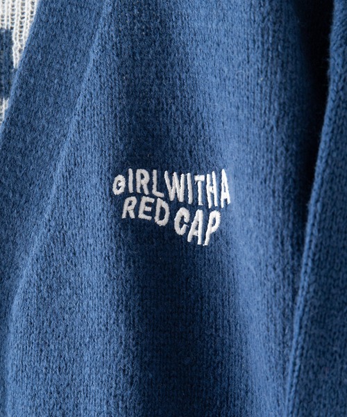 Red Cap Girl(レッドキャプガール)の「【UNIIT/ユニット】【RED CAP GIRL/レッドキャップガール】UNIIT × RED CAP GIRL バックイラスト ジャガードニット Vネック カーディガン ビッグシルエット(カーディガン/ボレロ・メンズ・アイボリー/ブラック/ブルー・LARGE/MEDIUM)」の8枚目の写真