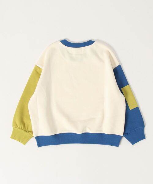 aimoha(アイモハ)の「【aimoha-KIDS-】子供服 かわいい文字配色袖スウェット(スウェット・キッズ・ブルー/パープル・130/140/120/160/150/110)」の3枚目の写真