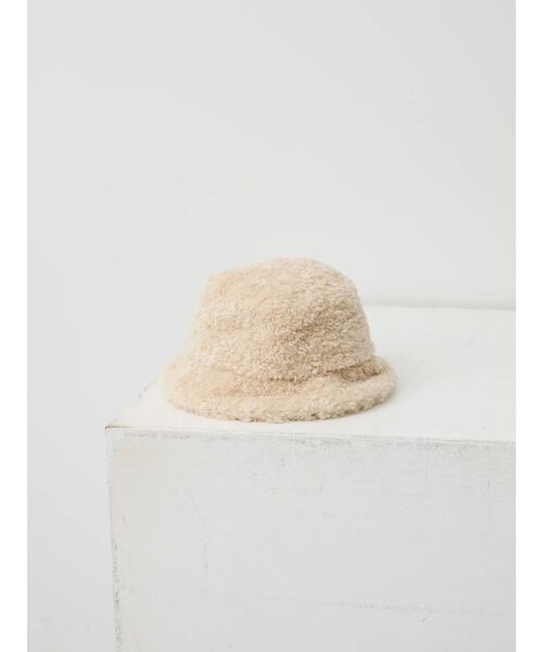 earth music&ecology(アースミュージックアンドエコロジー)の「ボアバケットハット(ハット・レディース・ベージュ/ホワイト/ライトグリーン・FREE)」の12枚目の写真