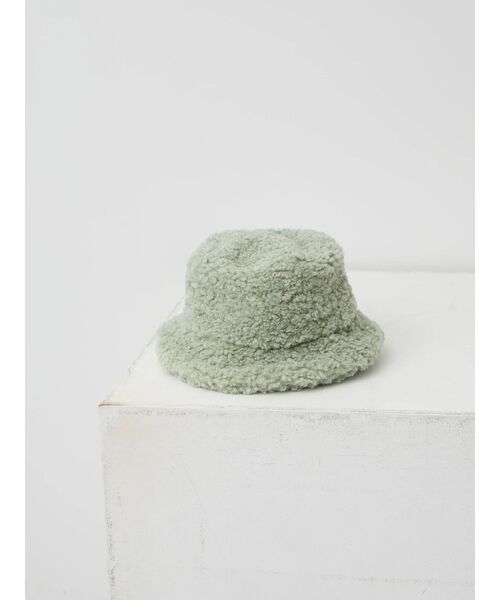 earth music&ecology(アースミュージックアンドエコロジー)の「ボアバケットハット(ハット・レディース・ベージュ/ホワイト/ライトグリーン・FREE)」の14枚目の写真