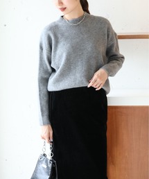 【SETUP7】ベーシッククルーネックニット KNF037 ※