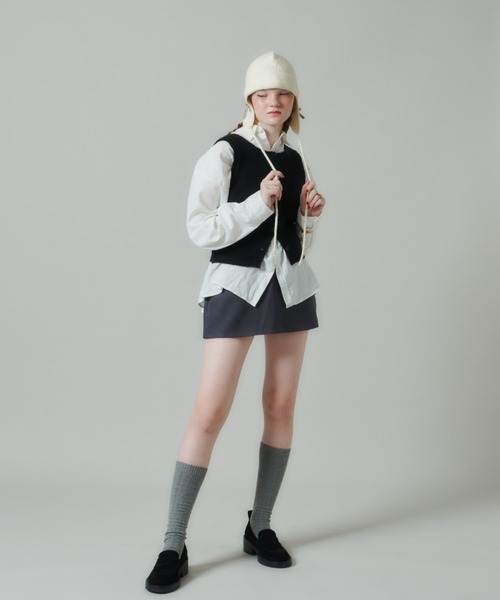 GIUNON（ジウノン）の「ribbon knit cap / リボンニットキャップ（ニットキャップ/ビーニー・レディース・アイボリー/グレー/ライトブルー・FREE）」の12枚目の写真