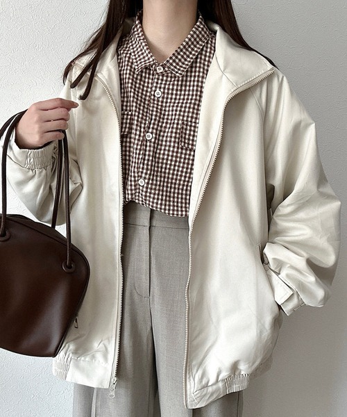 Cham.（チャム）の「古着っぽオーバーサイズジャケット（ブルゾン・レディース・ベージュ・F/M/L）」の20枚目の写真