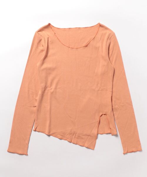 aimoha(アイモハ)の「スリットデザインカットソー(Tシャツ/カットソー・レディース・ベージュ/ブラック/ライトグレー・LARGE/SMALL/MEDIUM)」の5枚目の写真