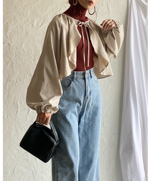 She's Closet(シーズクローゼット)の「ハイネックタイト長袖リブタートルニットプルオーバートップス(ニット/セーター・レディース・グリーン/テラコッタ/グレイッシュベージュ/アイボリー/カーキ/ブラック・FREE)」の16枚目の写真