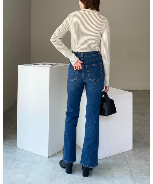 She's Closet(シーズクローゼット)の「ハイネックタイト長袖リブタートルニットプルオーバートップス(ニット/セーター・レディース・グリーン/テラコッタ/グレイッシュベージュ/アイボリー/カーキ/ブラック・FREE)」の20枚目の写真