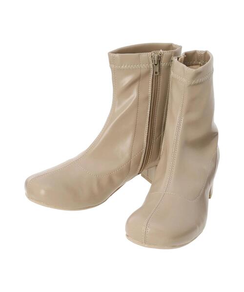 Samansa Mos2 blue（サマンサモスモスブルー）の「ストレッチブーツ（ブーツ・レディース・キナリ/ベージュ/ブラック・L/M）」の19枚目の写真