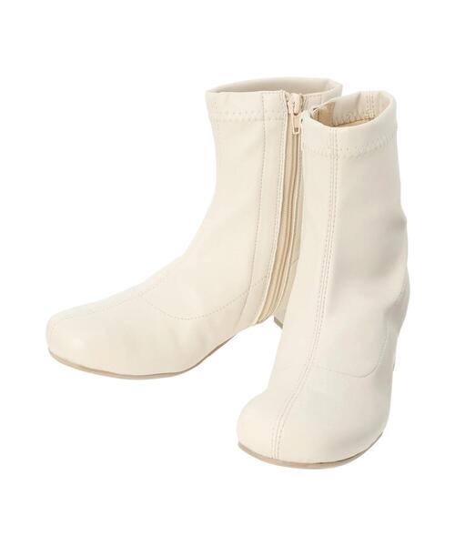 Samansa Mos2 blue（サマンサモスモスブルー）の「ストレッチブーツ（ブーツ・レディース・キナリ/ベージュ/ブラック・L/M）」の18枚目の写真