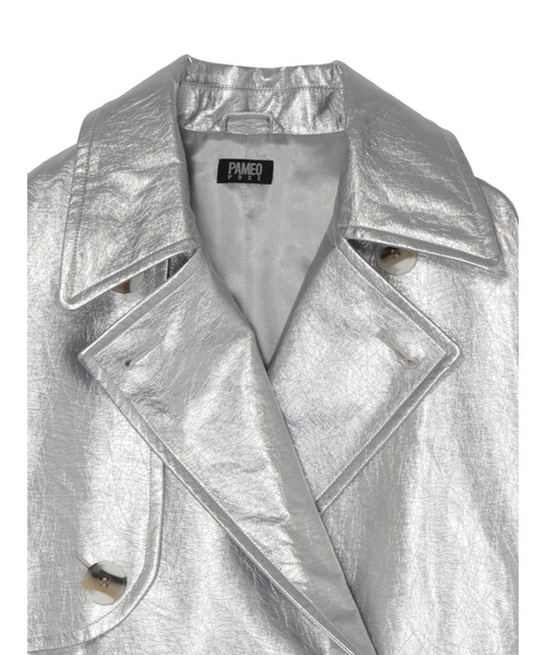 PAMEO POSE（パメオポーズ）の「Disco Balls Coat（チェスターコート・レディース・シルバー・LARGE/SHORT/LONG）」の3枚目の写真
