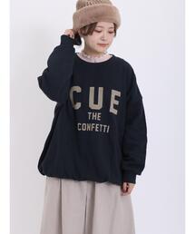 Samansa Mos2 | 飛び裏毛ロゴプリントゆるスウェット(Tシャツ/カットソー)