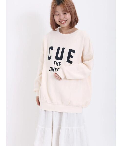 Samansa Mos2（サマンサ モスモス）の「飛び裏毛ロゴプリントゆるスウェット（Tシャツ/カットソー・レディース・ベージュ/ネイビー/グレー/キナリ・F）」の5枚目の写真