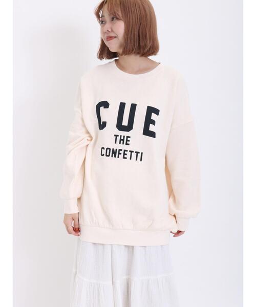 Samansa Mos2（サマンサ モスモス）の「飛び裏毛ロゴプリントゆるスウェット（Tシャツ/カットソー・レディース・ベージュ/ネイビー/グレー/キナリ・F）」の13枚目の写真